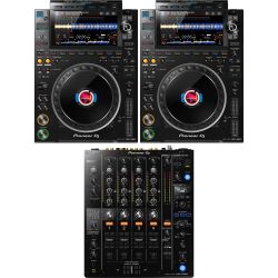 Pioneer DJ CDJ-3000 Doppelpack + DJM-750 MK2 DJ-Set