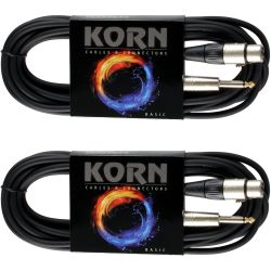 KORN Kabel Premium Mikrofonkabel XLR / Klinke 5 m Doppelpack