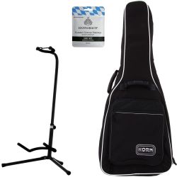 KORN Tasche Bag 4/4 Konzertgitarre + Gitarrenständer + Saitensatz