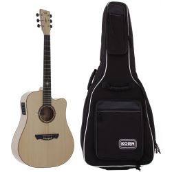 VGS E-Akustikgitarre P-10 CE Polaris Natural Satin Open Pore + Gigbag