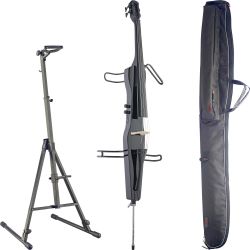 STAGG ECL 4/4 BK Cello inkl. Tasche + Ständer