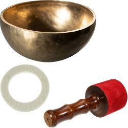 Klangschale 3.500g + Wollfilzring + Schlägel Set