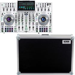 Denon DJ PRIME 4 Weiß DJ System + Workstation Case