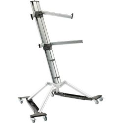 K&M 18860 Spider Pro silber + Rollschlitten für Keyboardständer
