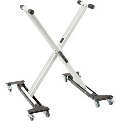 K&M 18993 Rick 20 MK2 weiss + Rollschlitten für Keyboardständer