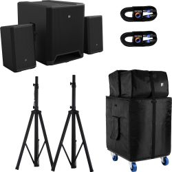 LD Systems Dave 18 G4X aktiv Anlage + Rollbrett + Hüllen + Stative + Kabel