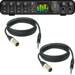 MOTU M6 Audio Interface + Klotz M1 XLR male / Klinke mono Neutrik 3 m schwarz