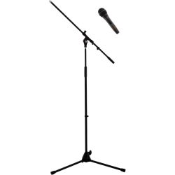 KORN Mikrofonständer + Dynamisches Mikrofon mit Schalter
