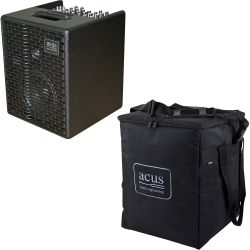 Acus ONE-6T Black für akustische Gitarre + Schutzhülle