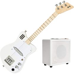 Loog Mini Electric Guitars White + Loog Mini Amp