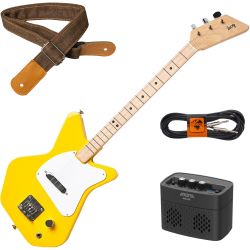 Loog Pro Electric Guitars Yellow Kindergitarre + Verstärker + Kabel + Gurt