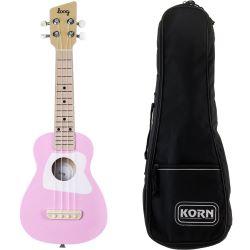 Loog Ukulele für Kinder pink + KORN Gigbag f. Sopran-Ukulele