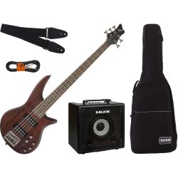 Jackson JS Series Spectra Bass JS3V Walnut Stain 5-String E-Bass Set