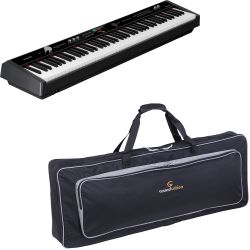 NUX NPK-20 Digitalpiano Schwarz + Soundsation SB88 Keyboardtasche mit Seitenfach