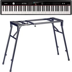 NUX NPK-20 Digitalpiano Schwarz + Classic X-Keyboardständer höhenverstellbar