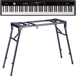 NUX NPK-20 Digitalpiano Schwarz + STAGG Keyboardständer / Klapptisch