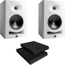 Kali Audio LP-6 2nd Wave Studio Monitor Paar Weiß Pad Set