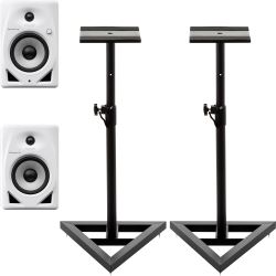 Pioneer DJ DM-50D Weiß Studiomonitor Stativ Set