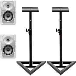 Pioneer DJ VM-50-W Weiß Studiomonitor Stativ Set