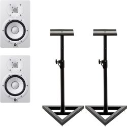 Yamaha HS7W weiß Studiomonitor Stativ Set