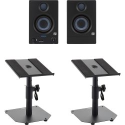 PreSonus Eris E3.5 BT Paar 2nd GEN Studiomonitor Tischstativ Set