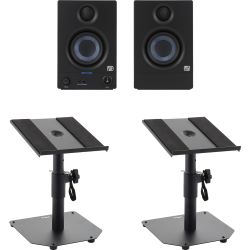 PreSonus Eris E3.5 Paar 2nd GEN Studiomonitor Tischstativ Set