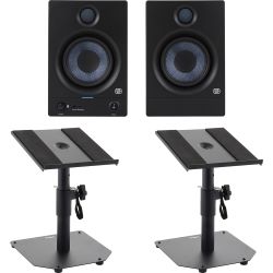 PreSonus Eris E5 BT Paar 2nd GEN Studiomonitor Tischstativ Set