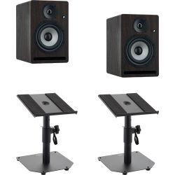 Prodipe Pro 5 V4 Palisanderholz Studiomonitor Tischstativ Set