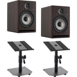 Prodipe Pro 7 V4 Palisanderholz Studiomonitor Tischstativ Set