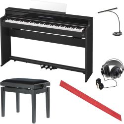 Casio AP-S450 BK Celviano Digitalpiano + Pianobank + Kopfhörer + Pianoleuchte