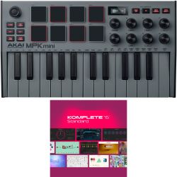 Akai Professional MPK mini MK3 Grey + KOMPLETE 15 Lizenz Code