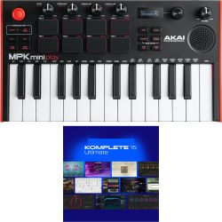 Akai Professional MPK mini Play MK3 + KOMPLETE 15 Ultimate Lizenz Code