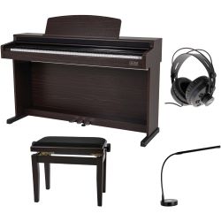 GEWA Digitalpiano DP-345 Rosenholz + Bank + Kopfhörer + Pianoleuchte