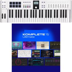 Arturia KeyLab Essential 49 MK3 White + KOMPLETE 15 Ultimate Lizenz Code