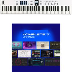 Arturia KeyLab Essential 88 MK3 White + KOMPLETE 15 Ultimate Lizenz Code