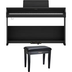 Roland RP701-CB Digitalpiano + Roland RPB-100BK Klavierbank m. Aufbewahrung