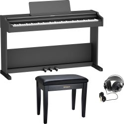 Roland RP107-BKX Digitalpiano + Kopfhörer + Klavierbank