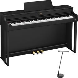 Casio AP-300 BK Celviano Digitalpiano + Pianoleuchte