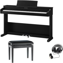 Kawai CX102B Schwarz Digitalpiano + Kopfhörer + Pianobank