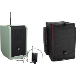 LD Systems ANNY 8 BPH B8 GN Bluetooth PA-Lautsprecher mit Akku + Schutzhülle