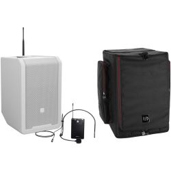 LD Systems ANNY 8 BPH B8 W Bluetooth PA-Lautsprecher mit Akku + Schutzhülle