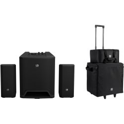 LD Systems Dave 10 G4X aktiv Anlage + Transport Set mit Trolley