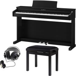 Kawai CX202B Schwarz Digitalpiano + Pianobank + Kopfhörer