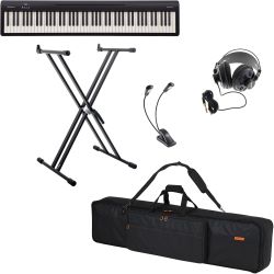 Roland FP-10 BK E-Piano + Tasche + Keyboardständer + Kopfhörer + Licht