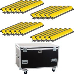 Defender Kabelbrücke MIDI 20er Pack schwarz/gelb + Truhencase