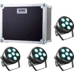 Cameo ROOT PAR 6 6 x 12 W RGBAW + UV 4er Set + Hardcase