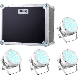 Cameo ROOT PAR 6 WH 6 x 12 W RGBAW + UV 4er Set + Hardcase