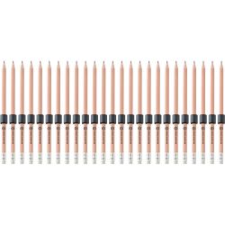 K&M 16099 Bleistift mit Magnet natur 25er Set