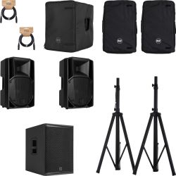 RCF 2.1 PA Set ART 712-A MK V + RCF SUB 705-AS MK III + Stative + Cover + Kabel