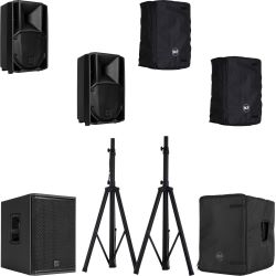 RCF 2.1 PA Set ART 708-A MK V + RCF SUB 702-AS MK III  + Cover + Stative